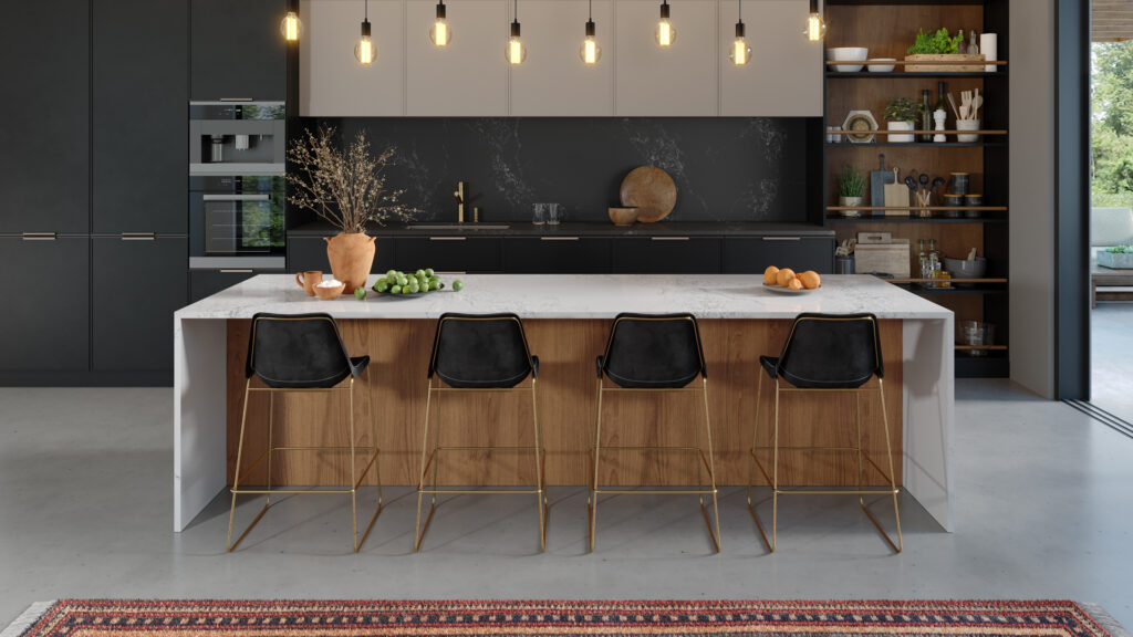 Caesarstone 5151 Empira White Kitchen