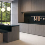 Caesarstone Porcelain 130 Darma Black kitchen