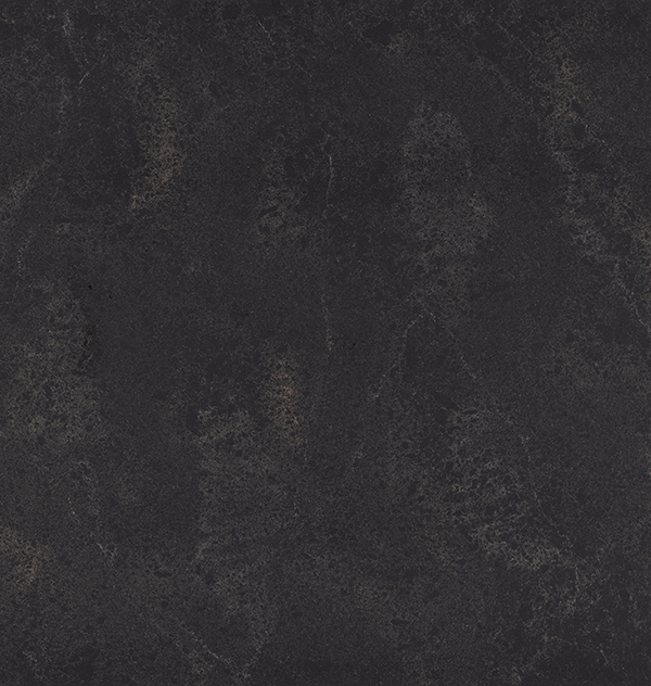 Caesarstone 5820 Darcrest dark textured surface with subtle gray and black marbling patterns.
