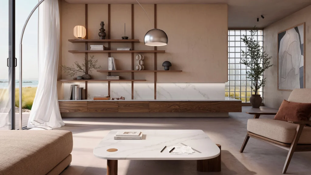 Caesarstone 8103 Calacatta Nobella Interior design