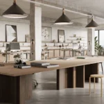 Caesarstone Porcelain 551 Travina room