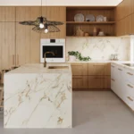 Caesarstone Porcelain 902 Carrari Blanco kitchen