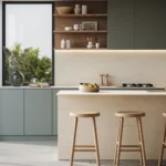 Caesarstone Porcelain 904 Lunaburst kitchen