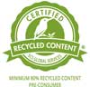 SCS recycled materials 80% min